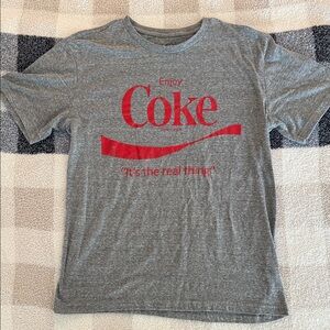 Coca-Cola Gray T-Shirt with Red Logo